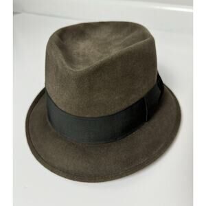 Vintage Stetson Royal Fedora Hat Mens Size 6 7/8 Brown Deluxe